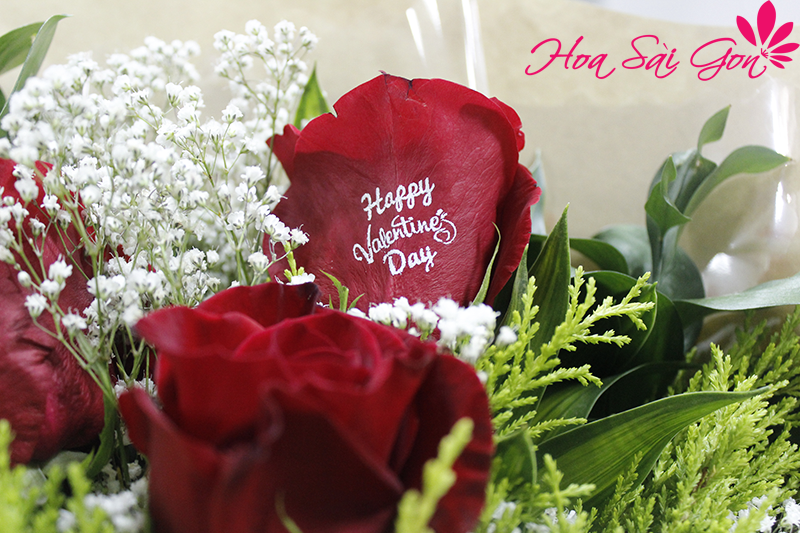 Với 1 bông hoa được in chữ