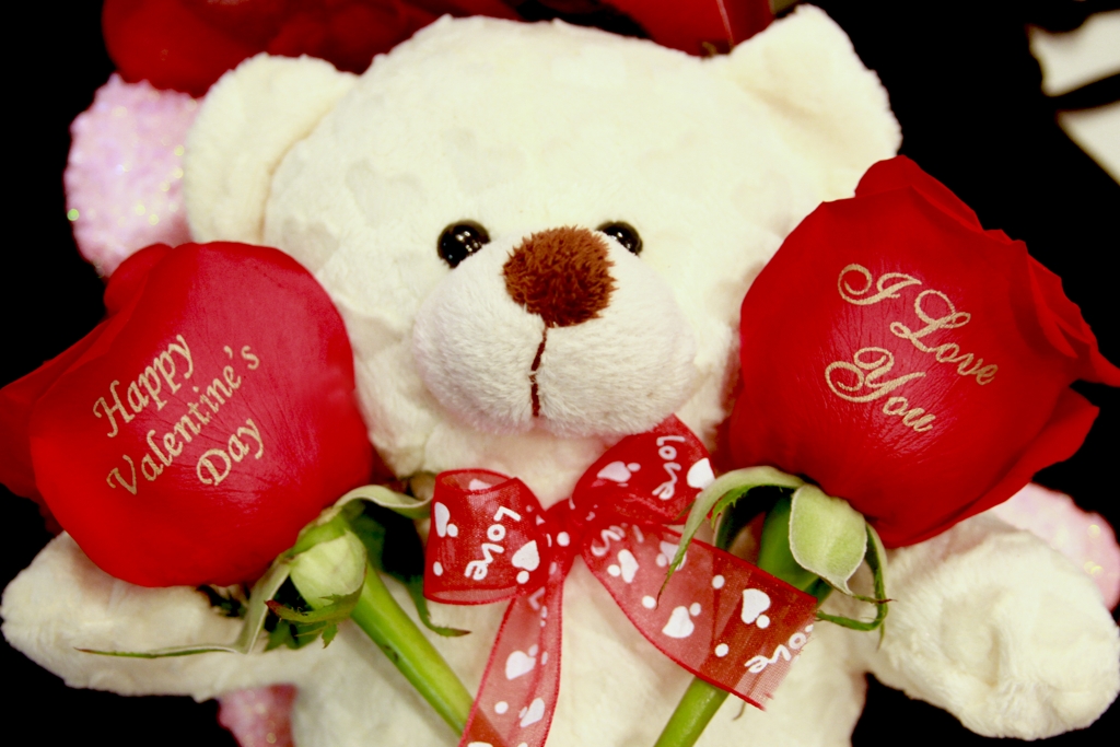 Đóa hoa được in những dòng chữ tình cảm yêu thương để tặng nhau vào dịp Valentines