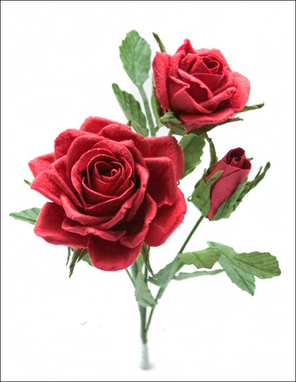 Hướng dẫn làm hoa hồng giấy đáng yêu