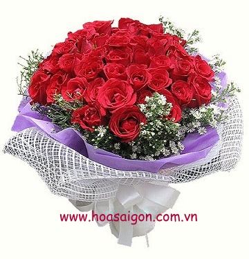 hoa cám ơn cho người ấy với bó hoa hồng đỏ