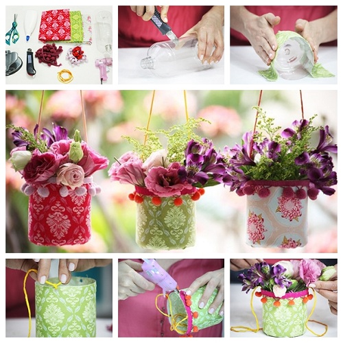 Hay bạn có thể tự trang trí một lọ hoa handmade bằng những vật dụng đơn giản