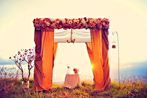 Thử tưởng tượng bạn và chú rể của mình đang ở dưới cổng hoa cưới tuyệt đẹp như thế này thì còn gì bằng