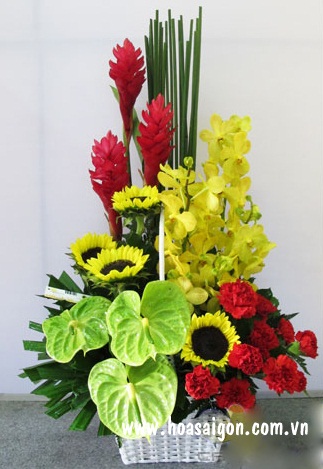 Lẳng hoa dành tặng ngày Nhà giáo Việt Nam