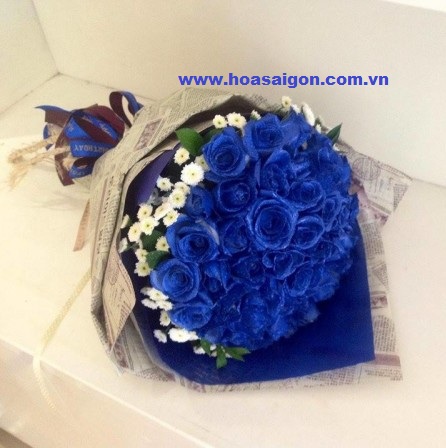 Bó hoa hồng xanh mang đến vẻ đẹp về một tương lai rạng ngời
