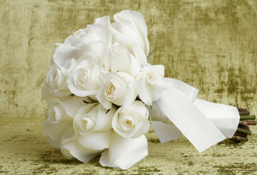 Bó hoa hồng trắng thể hiện tình cảm chân thành