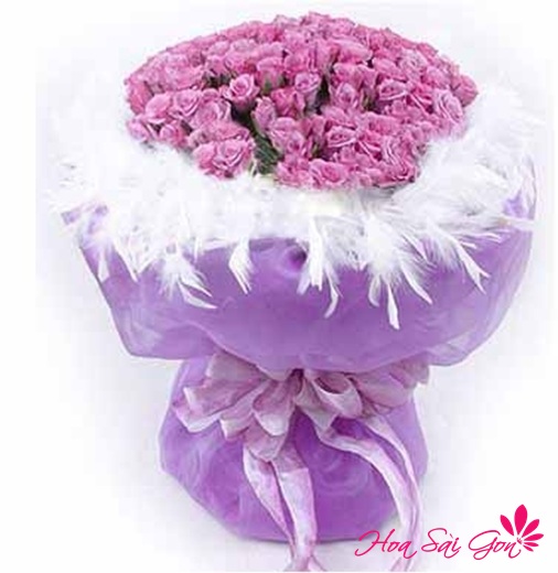 Bó hoa Sắc tím yêu thương chính là món quà sinh nhật ngọt ngào và vô cùng ý nghĩa