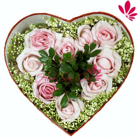 Hoa trái tim là quà tặng tuyệt vời cho các bạn gái