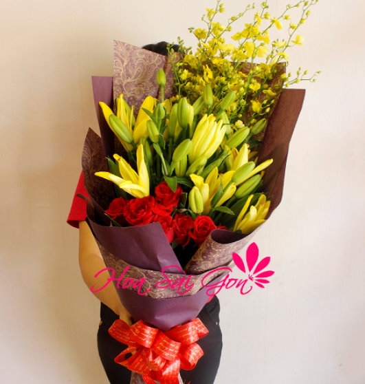 Bó hoa lily vô cùng tinh tế dành tặng sếp nữ
