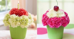 Cắm hoa hình cupcake đáng yêu