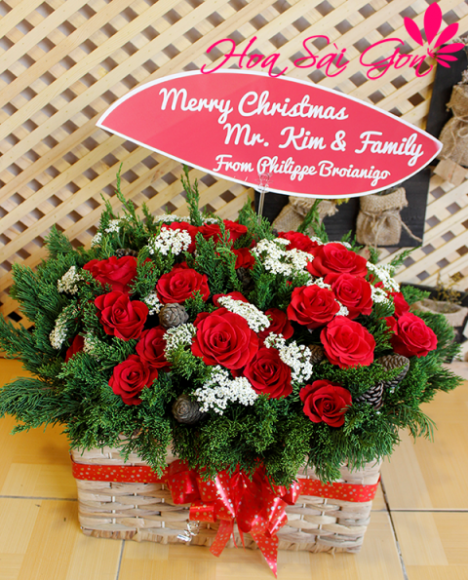 Giỏ hoa Merry Christmas - HSG56